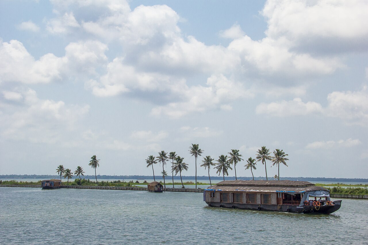 A houseboat on the backwaters of Alappuzha in Kerala