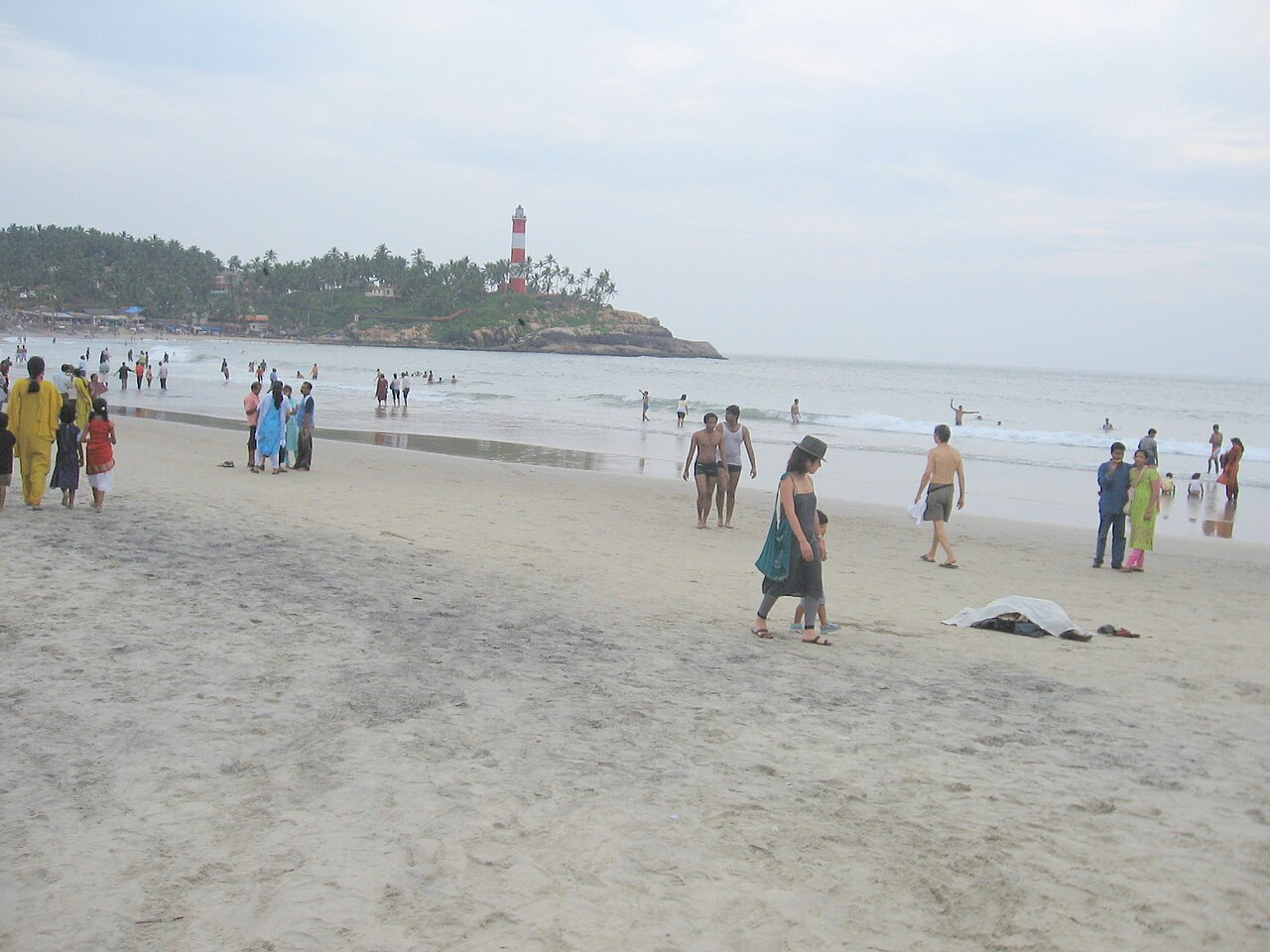 Lighthouse Beach at Kovalam on the Kerala coast